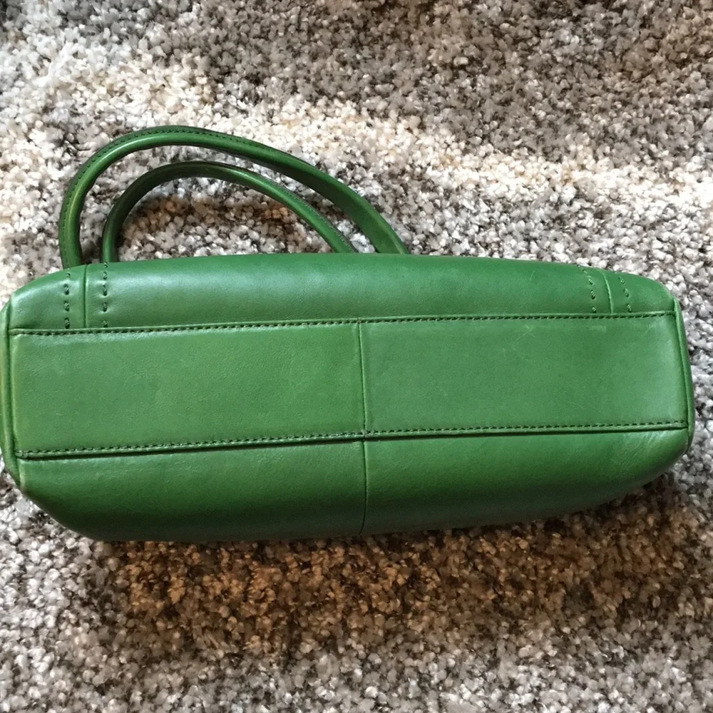 Vintage Tommy Hilfiger Green Leather Satchel